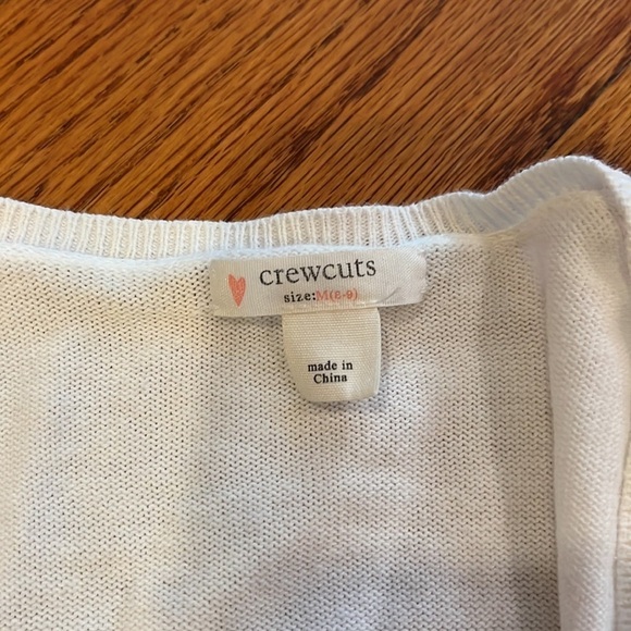 Crewcuts Girl’s White Cardigan Size M (8-9) - Picture 3 of 7